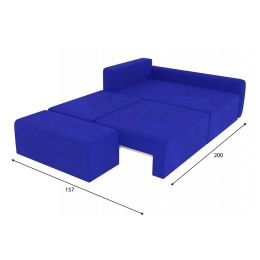 Диван модульный Портленд Велюр Blue