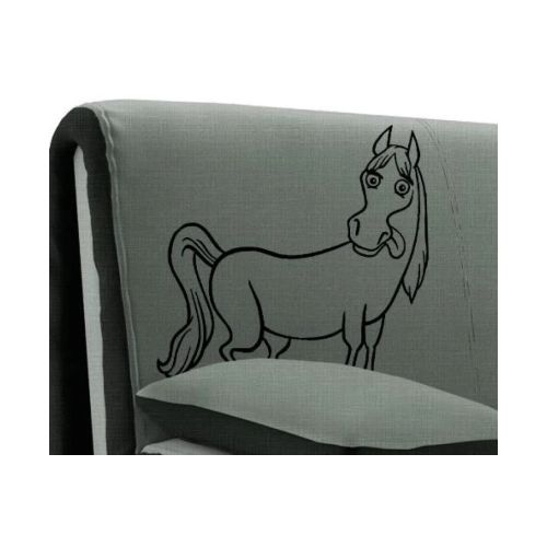 Диван прямой Elegance Horse2 Grey аккордеон