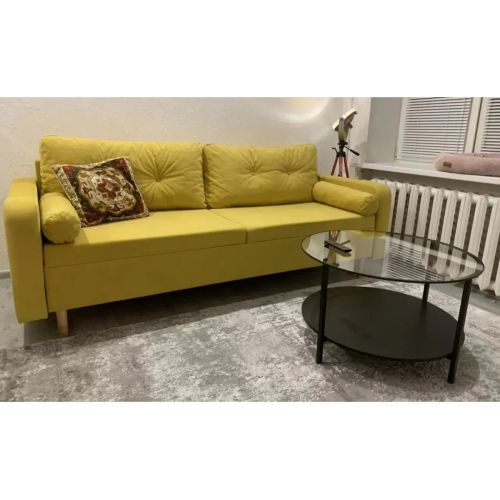 Диван прямой Белфаст unit MaxYellow пантограф