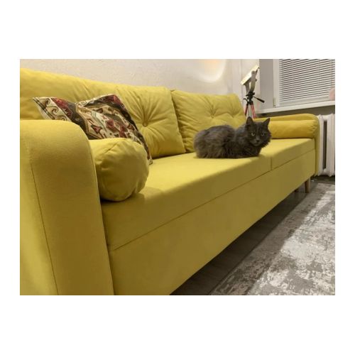 Диван прямой Белфаст unit MaxYellow пантограф