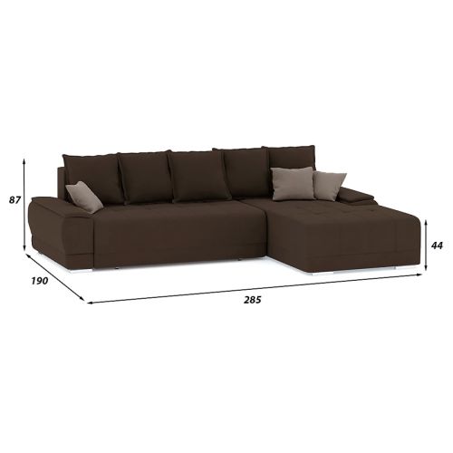 Диван угловой Nordviks (Модерн) Plush Brown - Light Brown
