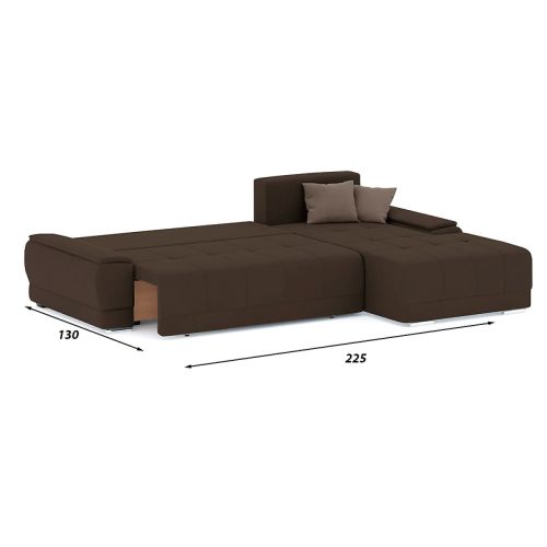 Диван угловой Nordviks (Модерн) Plush Brown - Light Brown