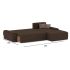 Диван угловой Nordviks (Модерн) Plush Brown - Light Brown