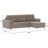 Диван угловой Белфаст Plush Light Brown