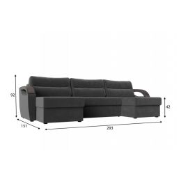 Диван угловой Форсайт Plush 6