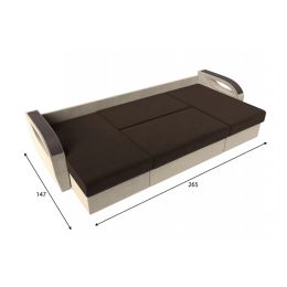 Диван угловой Форсайт Вельвет Brown-Beige