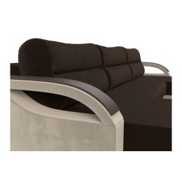 Диван угловой Форсайт Вельвет Brown-Beige