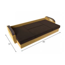 Диван угловой Форсайт Вельвет Brown-Еллоу