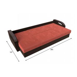 Диван угловой Форсайт Вельвет Корал-Brown