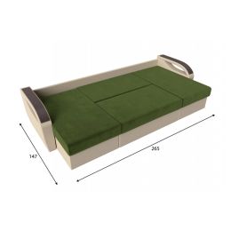 Диван угловой Форсайт Вельвет Микс Green-Beige