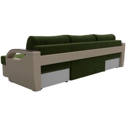 Диван угловой Форсайт Вельвет Микс Green-Beige