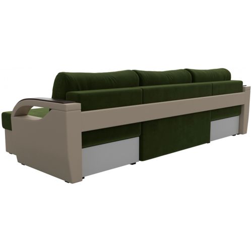 Диван угловой Форсайт Вельвет Микс Green-Beige