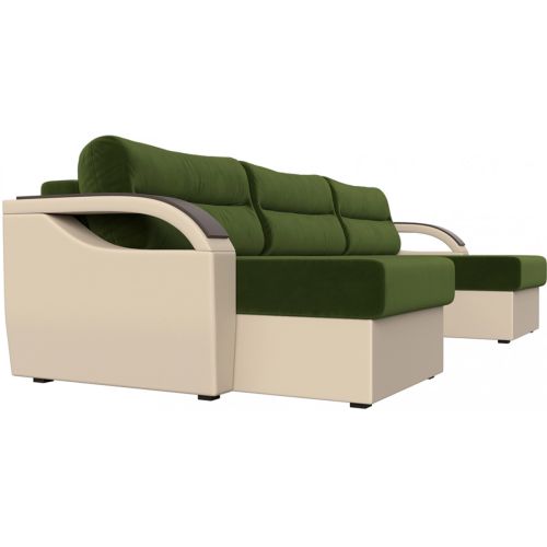 Диван угловой Форсайт Вельвет Микс Green-Beige