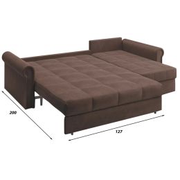 Диван угловой Палермо Plush Brown