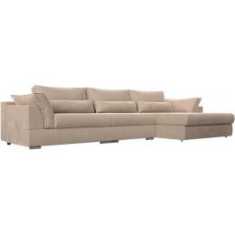 Диван угловой Пекин Лонг Велюр Beige