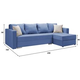 Диван угловой Саванна-2 Блу