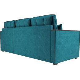 Диван угловой Техас Вельвет Бархат Океан