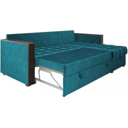 Диван угловой Техас Вельвет Бархат Океан