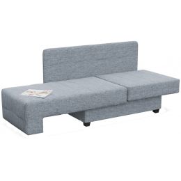 Диван прямой Корфу NEXT Серая рогожка Еврокнижка S