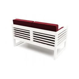 Диван Сега М Velvet белая эмаль vinous