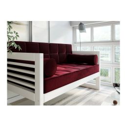 Диван Сега М Velvet белая эмаль vinous