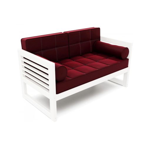 Диван Сега М Velvet белая эмаль vinous