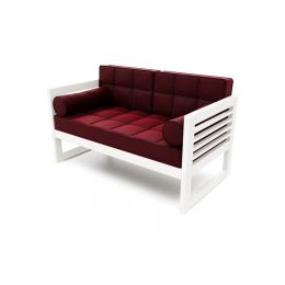 Диван Сега М Velvet белая эмаль vinous