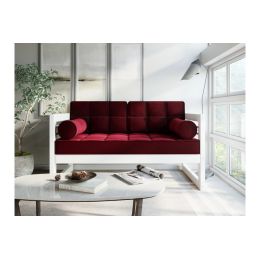 Диван Сега М Velvet белая эмаль vinous