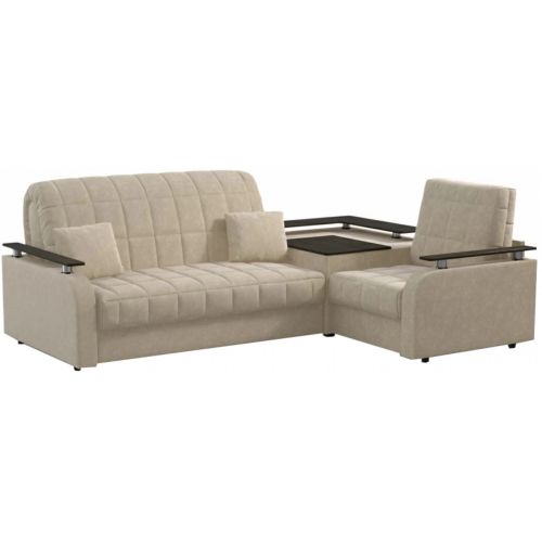 Диван угловой Даллас с баром Beige