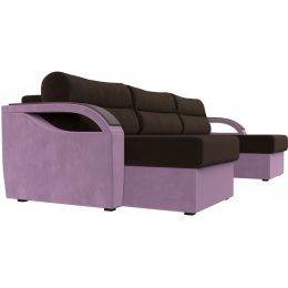 Диван угловой Форсайт Вельвет Brown-Лилак
