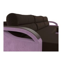 Диван угловой Форсайт Вельвет Brown-Лилак