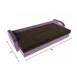 Диван угловой Форсайт Вельвет Brown-Лилак