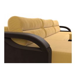 Диван угловой Форсайт Вельвет Еллоу-Brown