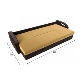 Диван угловой Форсайт Вельвет Еллоу-Brown