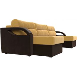 Диван угловой Форсайт Вельвет Еллоу-Brown