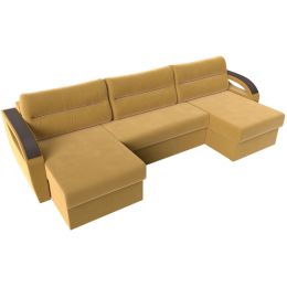 Диван угловой Форсайт Вельвет Еллоу