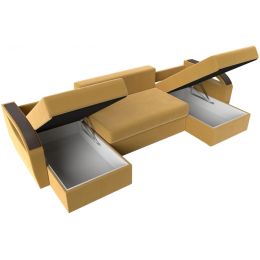 Диван угловой Форсайт Вельвет Еллоу