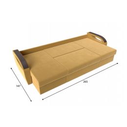 Диван угловой Форсайт Вельвет Еллоу