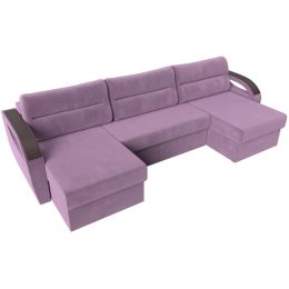 Диван угловой Форсайт Вельвет Лилак
