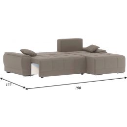 Диван угловой Нордкиса Plush Мини Light Brown
