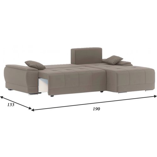 Диван угловой Нордкиса Plush Мини Light Brown