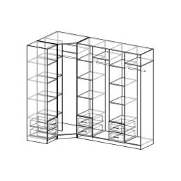 Шкаф угловой Меркурий Люкс-9 Фреза