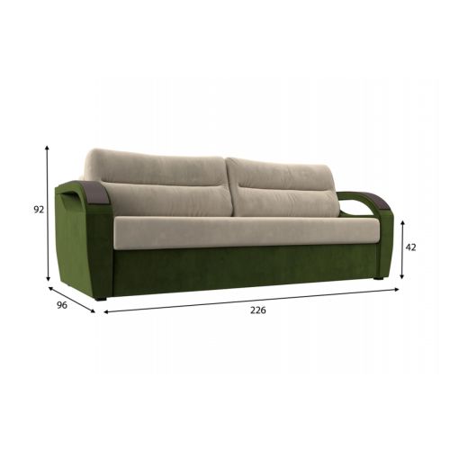 Диван Форсайт Вельвет Beige-Green