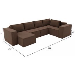 Диван модульный Лофт П-образный Brown