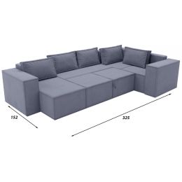 Диван модульный Лофт П-образный Grey