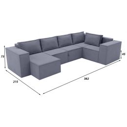 Диван модульный Лофт П-образный Grey