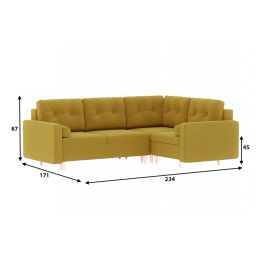 Диван модульный угловой Белфаст Plush Еллоу