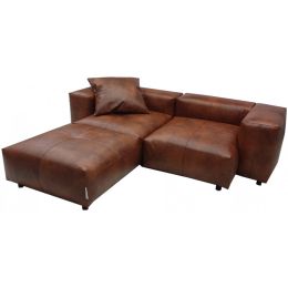 Диван модульный угловой Фиджи кожаный