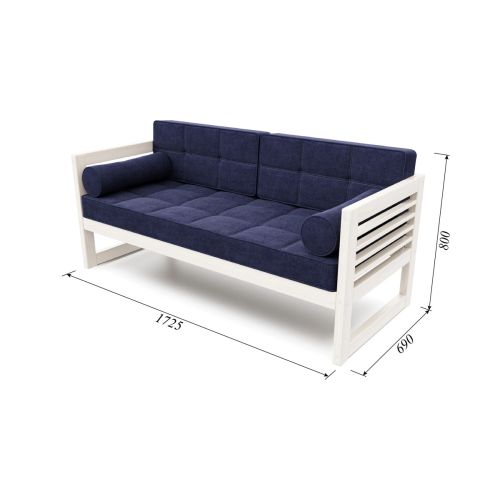 Диван Сега Б textile беленый дуб royal blue