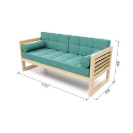 Диван Сега Б textile сосна turquoise